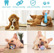 Puppy Chew Toys for Teething Puppy Toys Small Dog Toys Puppy Teething Toys Dog Chew Toy Rope Balls Interactive Teeth Cleaning Tug Toys Storage Basket