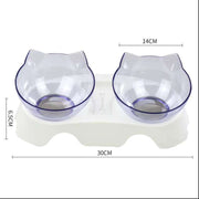 Cat Double Bowl Cat Food Bowl Protects Cervical Vertebra