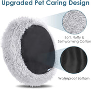 Pet Bed for Extra Large Dog, Dog Furry Bed, Self-Warming Pet Cushion Bed, Raised Pet Bed for Dogs&Cats, Washable Pet Bed with 2 Cover for Cleaning, XL, 45×45 Inches