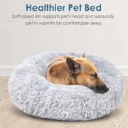 Pet Bed for Extra Large Dog, Dog Furry Bed, Self-Warming Pet Cushion Bed, Raised Pet Bed for Dogs&Cats, Washable Pet Bed with 2 Cover for Cleaning, XL, 45×45 Inches