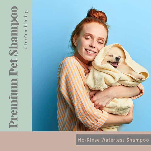 Begley’S Natural No Rinse Waterless Pet Shampoo, Bathless Cleaning, Deodorizing, and Odor Removal for a Shiny, Fresh Smelling Coat - Effective for Dogs, Puppies, and Cats - Fresh Oatmeal Mango Scent