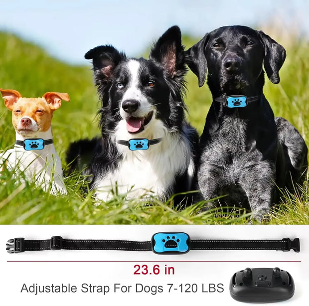 Pet Dog anti Barking Device USB Rechargeable Dogs Training Collar Ultrasonic Stop Barking Vibration anti Bark Collar