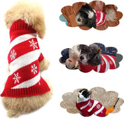 Dog Snow Sweaters Snowman Sweaters Xmas Dog Holiday Sweaters New Year Christmas Sweater Pet Clothes for Small Dog and Cat (Snow, L)