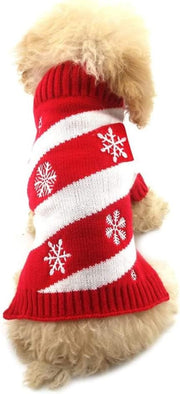 Dog Snow Sweaters Snowman Sweaters Xmas Dog Holiday Sweaters New Year Christmas Sweater Pet Clothes for Small Dog and Cat (Snow, L)