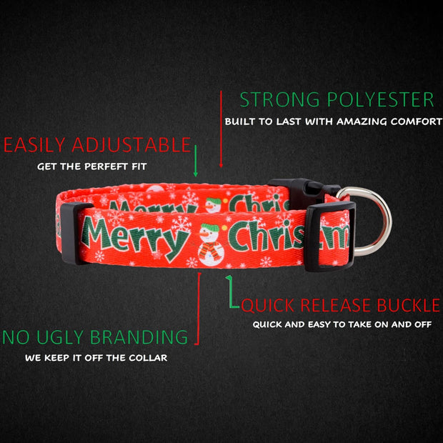 Christmas Dog Collar (Medium, Merry Christmas)