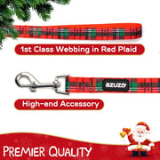 Christmas Dog Collar and Leash Set, Buffalo Plaid Dog Collar with Matching Leash for Large Dogs, Great for Christmas, New Year, Festivals and Daily Use