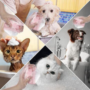 Dog Cat Bath Brush Comb Silicone Rubber Dog  Puppy Massage Brush Hair Fur Grooming Cleaning Brush Soft Shampoo Dispenser