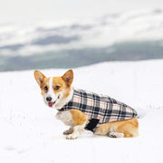 Dog Winter Clothes Reversible Jacket Warm Coat Windproof Waterproof Plaid Vest Christmas Suit for Small Medium Large Dogs Pets Cold Weather Wearing, Cream L